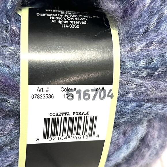 Sensations Bellezza Collection Cosetta Wool Blend Cosetta Purple Lot of 2 Skeins - Picture 5 of 5
